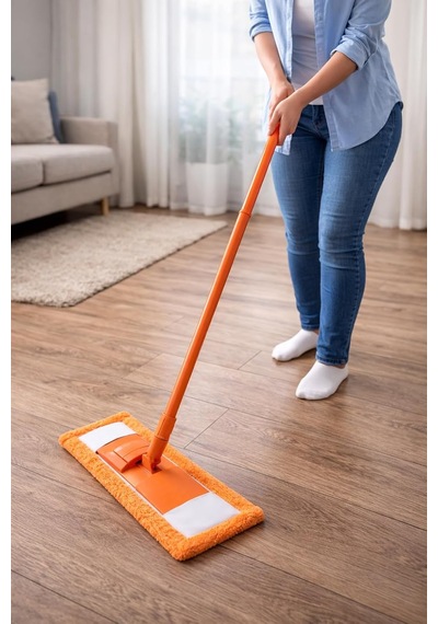 2 Adet 40 Cm Mop Yedek Bezi Mikrofiber Mop Bezi Mop Yedeği Tek Renk