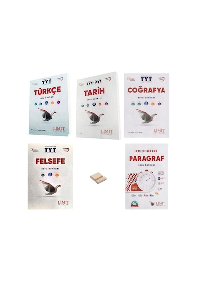 Limit Tyt Türkçe Tarih Coğrafya Felsefe Ve Paragraf Soru Bankası 5li Set + Telefon Standı