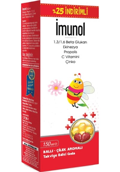 Orzax Imunol Şurup Ballı - Çilek Aromalı 150 ML