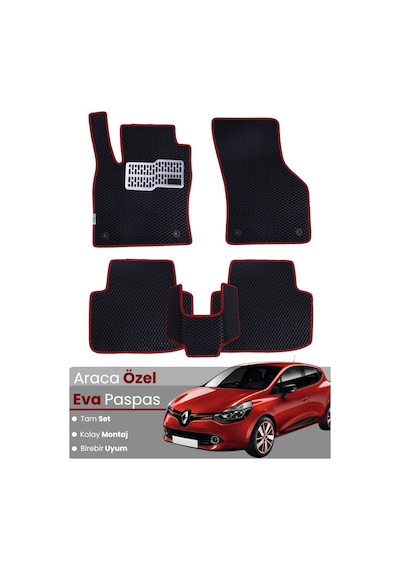 Renault Clio 4 2012-2019 Uyumlu Eva Paspas Tam Set Araca Özel,oto Paspas 297