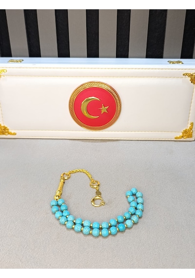 Firuze Taşı Tesbih Doğaltaş Halil Koçak Usta Yapımı