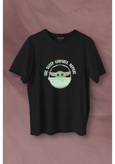 Baby Yoda The Mandalorian Star Wars Bebek Yoda Baskılı Tişört Unisex T-shirt 001