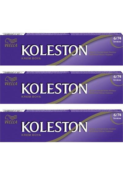Wella Koleston Tüp Saç Boyası 6.74 Terrakota 50 Ml 3 Adet (539512096)