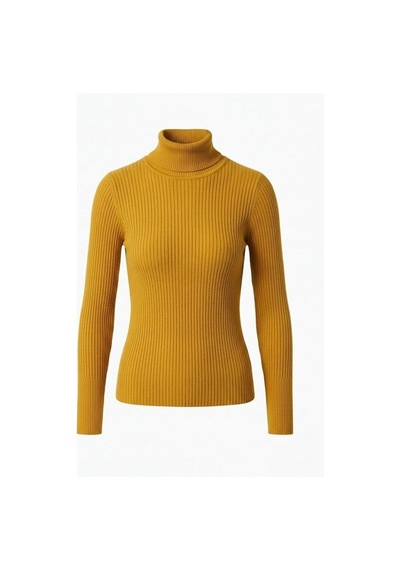 Onno Style Women Fitilli Balıkcı Yaka Basic Kazak Turuncu