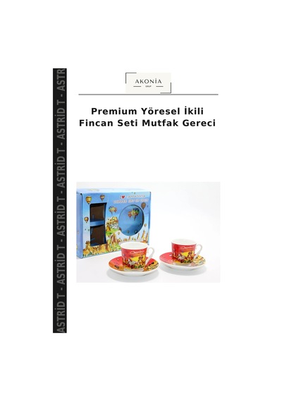 Premium Yöresel İkili Fincan Seti Mutfak Gereci Diğer