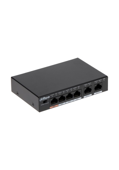 Dahua 6port-4port Poe 60w 10/100 Yönetilemez Metal Kasa Switch Dh-pfs3006-4et-60