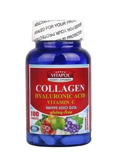 Vitapol Collagen Hyaluronic Acid   Vitamin C 100 Tablet