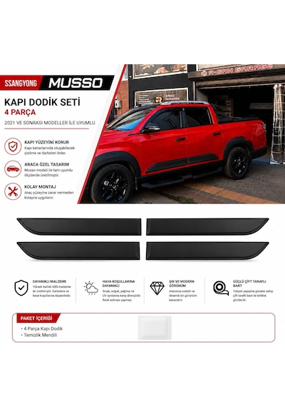 Ssangyong Musso Kapı Dodik Set 4 Parça Abs 2021 Ve Sonrası -