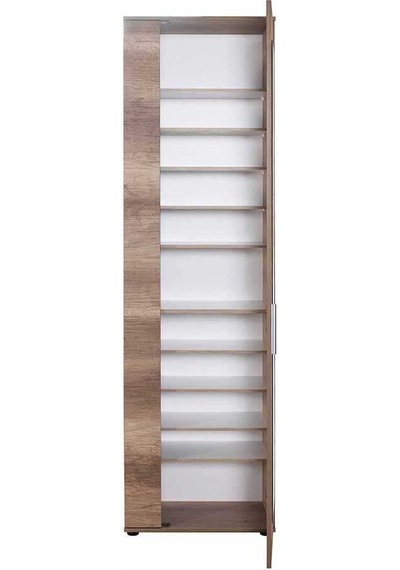 Antre 11 Raflı 2 Kapaklı Aynalı Ayakkabılık Açık Ceviz Tori 60x212x36 Cm Gxyxd
