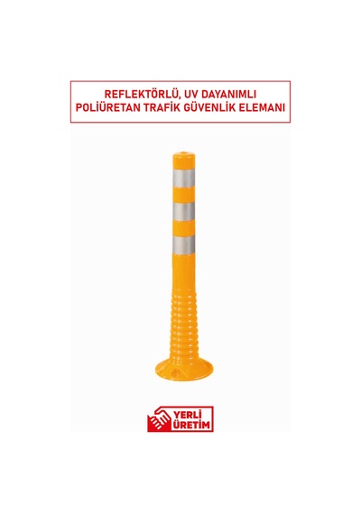 Evelux 12242 Ub R Esnek Şerit Ayırıcı Yüksek Görünürlük, Reflektörlü, Darbe Dayanımlı Delinatör
