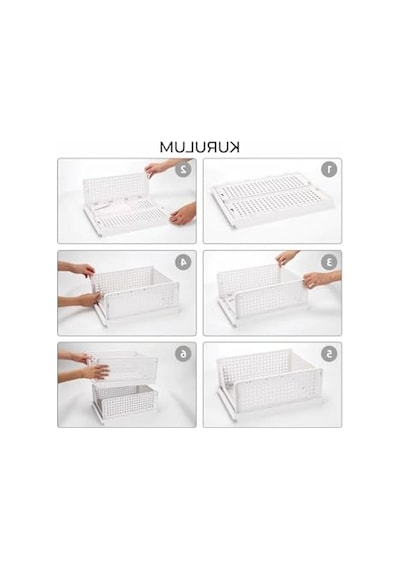 3'lü Raylı Elbise Organizeri, Üst Üste Dizilebilir Ve Fonksiyonel Açık Bej