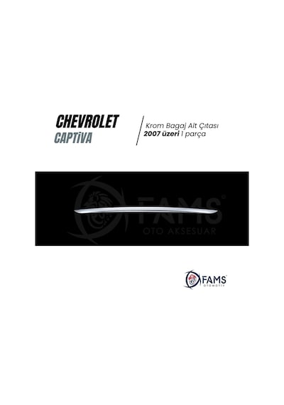 Chevrolet Captiva Krom Alt Bagaj Çıtası 2007 Üzeri P. Çelik
