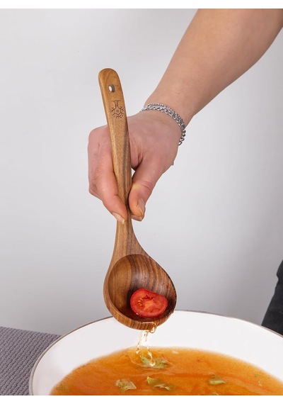 Ayrex Ceviz Ağacı Doğu Cevizi 5 Parça Pro Luks Tahta Kaşık, Spatula Ahşap Mutfak Seti