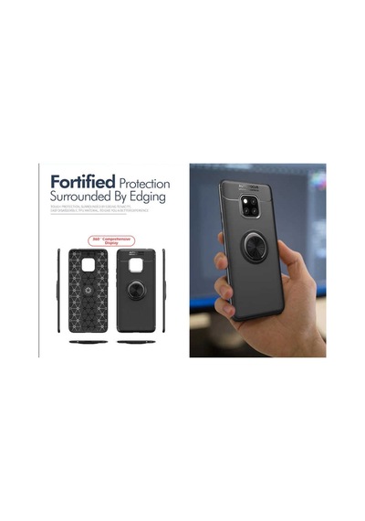 Huawei Mate 20 Pro Kılıf Yüzüklü Magnetli Ravel Case