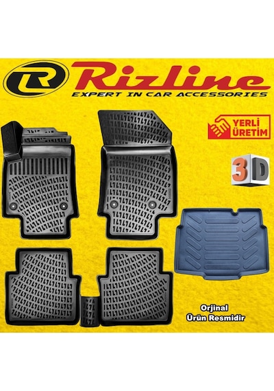 Crossland 3D Havuzlu Paspas+Alt Bagaj Havuzu 2017 Sonrası Rizline N11.13008