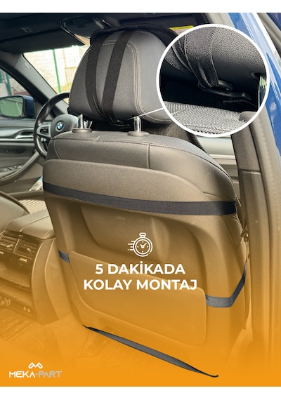 Meka Part Oto Koltuk Koruyucu Kılıf Krem Universal 2 Parça