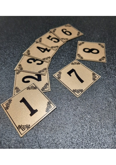 Posta Kutusu Numaraları 4X4 Cm Yapışkanlı No 1'Den 8 E