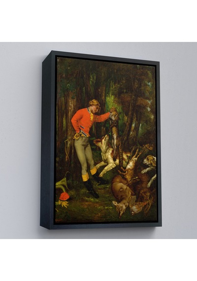 Ahşap Çerçeveli Gustave Courbet -avdan Sonra Tablo - After The Hunt-8055