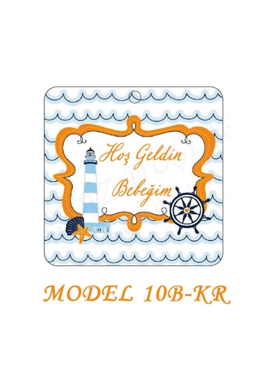 Beyazdüşlersokağı Şekilli Etiket (25 Ad) Bebek Süsü,Doğum Günü,Denizci (Etk-10B)