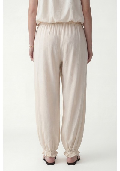 Antioch 100% Lyocell Bluz Pantolon Takım Bej