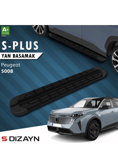 S-dizayn Peugeot 5008 3 Elektrikli S-plus Siyah Yan Basamak 203 Cm 2024 Üzeri A+ Kalite