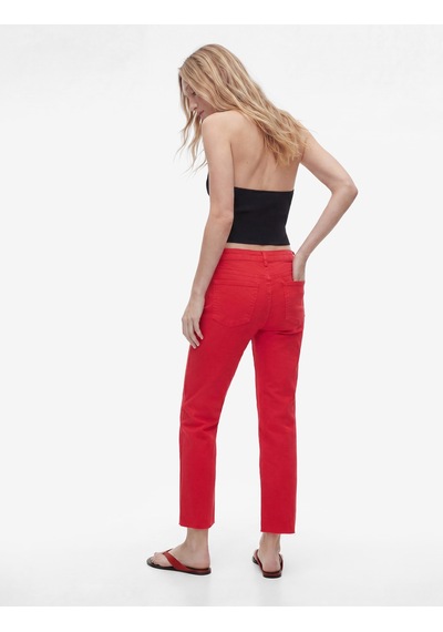 Koton Pamuklu Cepli Düğmeli İspanyol Paça Crop Jean Pantolon - Kick Flare Jeans Kırmızı 6sal40051mw Koton Pamuklu Cepli Düğmeli İspanyol Paça Crop Jean Pantolon - Kick Flare Jeans Kırmızı 6sal40051mw