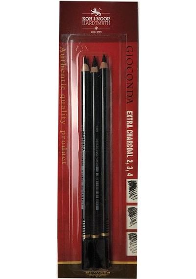 Kohi Noor Gioconda White Coal Ve Extra Charcoal Kömür Füzen Kalem 2li Set