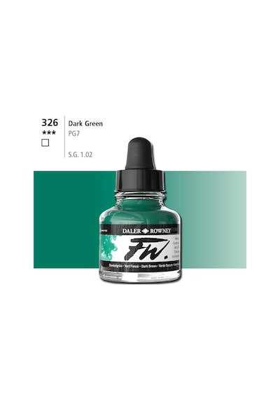 Daler Rowney Fw Ink Akrilik Mürekkep 29.5 Ml Dark Green 326 Diğer