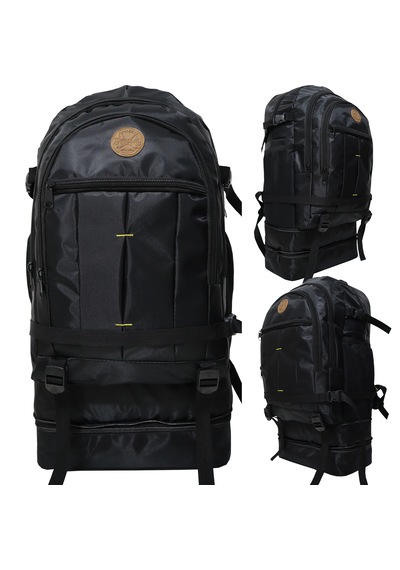 Season Mountaıner 90 Litre Körüklü Dağcı Unisex Sırt Çantası Büyük Hacimli Kamp & Outdoor Çanta Siyah