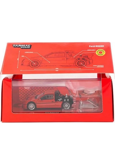 Mey İthalat Works 1/64 Ford Rs200 Red