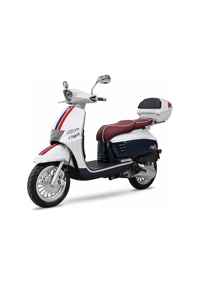 Kral Rigil Scooter Motosiklet Beyaz Mavi 50 CC