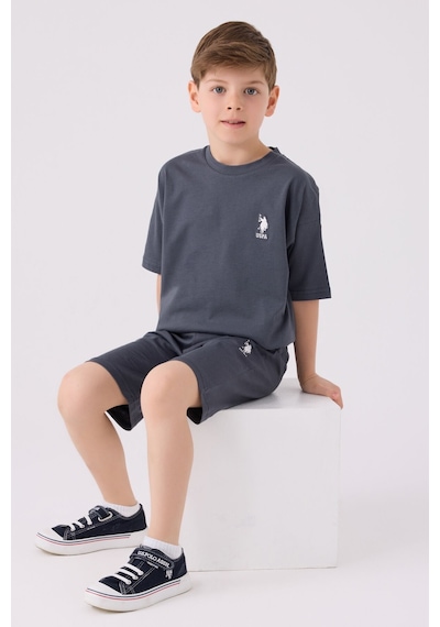 U.S. Polo Assn. Erkek Çocuk Füme Bermuda Takımı 5274-43685 Füme