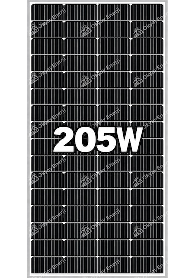 Okyay Enerji 205 Watt Monokristal Güneş Paneli A+