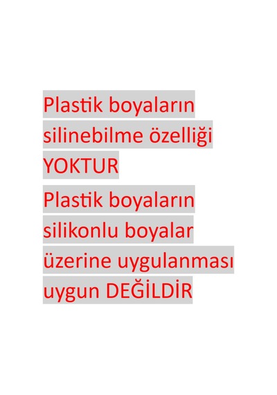 Plastik Iç Cephe Boyası 3.5 Kg Kül Gri Diğer