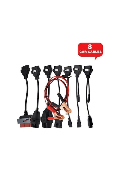 Elm327 Araç Kablo Seti 8'li Obd2 Arıza Tespit 16 Pin Dönüştürücü