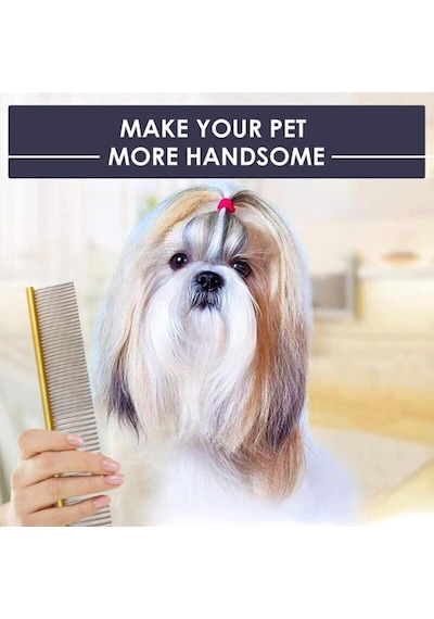 Duffa Metal Düz Kedi Ve Köpek Tarağı, Pet Kuaför Tarağı, Tüy Kesmek İçin Tarak, Köpek Kıtık Açıcı Tarak