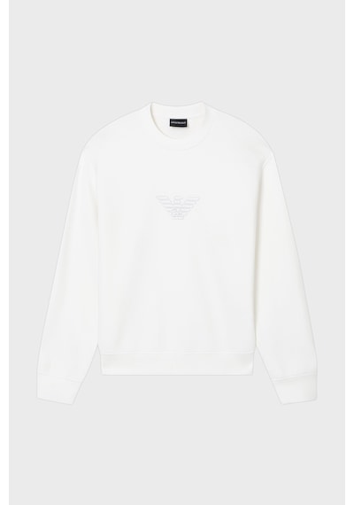 Emporio Armani Pamuklu Regular Fit Bisiklet Yaka Sweat Erkek Sweat Em004541 Af10013 M0306 Beyaz