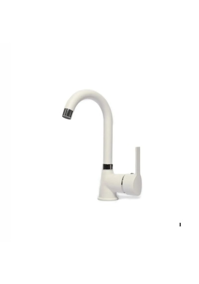 Faumix V01122 Beyaz Krom Banyo Lavabo Bataryası Ve Duş Seti Beyaz - Krom