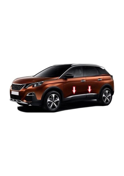 Peugeot 3008 2 2016-2024 Yan Kapı Çıtası Krom 4 Parça P.çelik