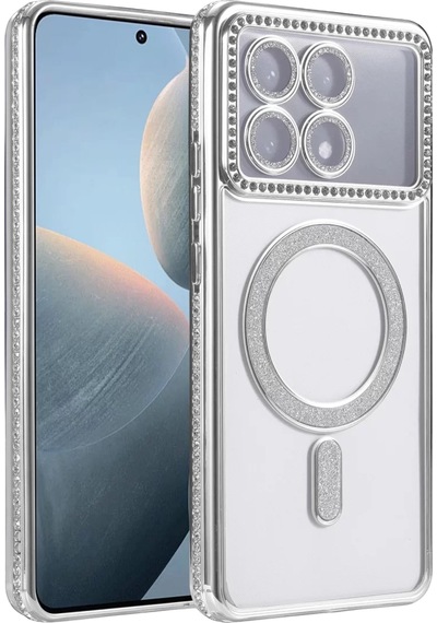 Newface Xiaomi Poco X6 Pro Joke Simli Magneticsafe Kılıf - Gümüş