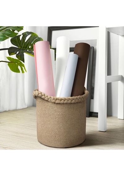 Ikea Mävınn Sepet, Jüt, 26x25x25 Cm Hasır Jüt Siyah