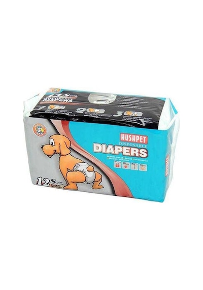 Hushpet Diapers Köpek Bezi S Boy 12'li Hushpet Diapers Köpek Bezi S Boy 12'li