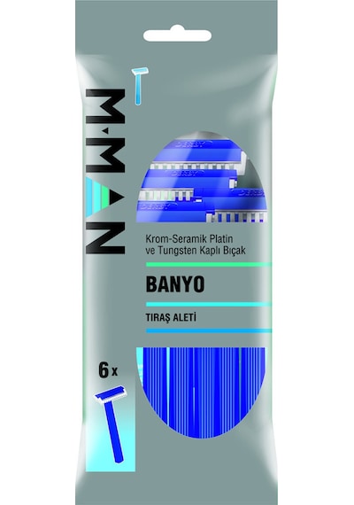M Man Banyo Tıraş Aleti 6'lı Poşet 2 Adet