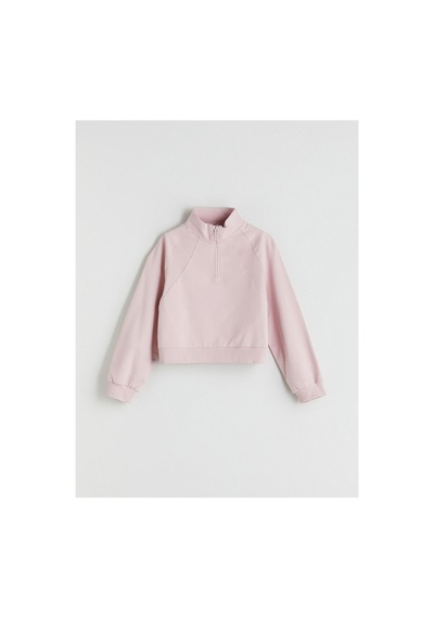 Lc Waikiki Alıta Cıty Farkıyla Lcw Kids Pembe Dik Yaka Kız Çocuk Sweatshirt Pembe - 931231287 Pembe
