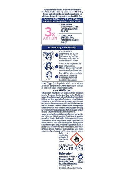 Nıvea Orta Saç Tonları İçin Kadın Kuru Şampuan 200 Ml Personal Care 1 KG