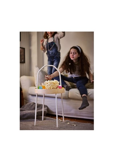 Ikea Burvık Yan Sehpa, Beyaz, 38 Cm