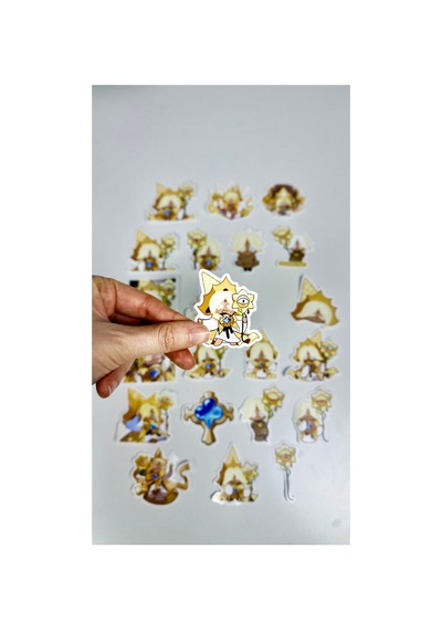 Pure Vanilla Cookie Run Kingdom Telefon Laptop Bullet Journal Yapışkanlı Folyo Sticker Paketi 22 Adet Çok Renkli