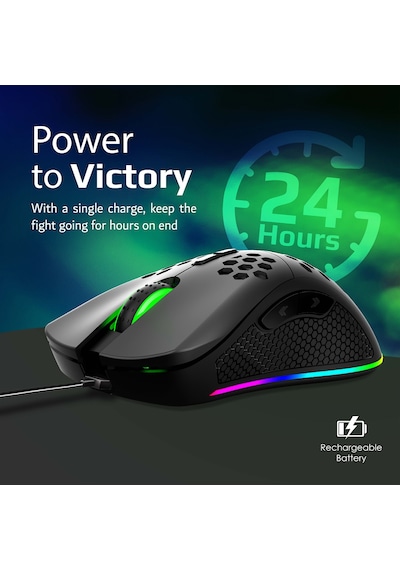 Vertux Ammolite Kablosuz GameCharged Çift Modlu RGB Optik Oyuncu Mouse