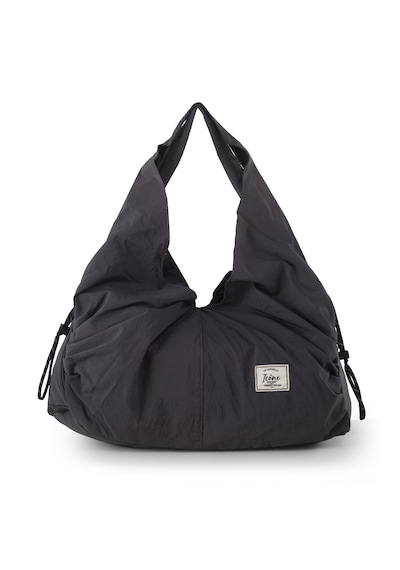 İcone Bag Icone Pliseli Fermuarlı Yoga Çantası, Fitness Çantası, Gym Heybe Görünümlü Pliseli Spor Çantası Gri