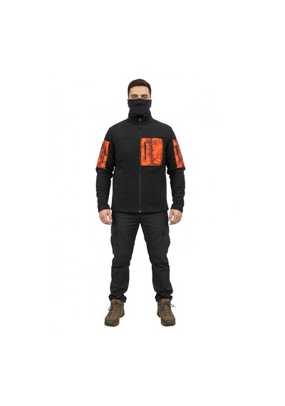 Mysia Outdoor Siyah Orman Desen Soft Shell Taktik Polar Mont Avcı 7 Cep Çok Renkli